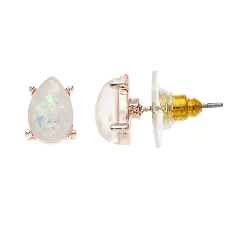 NWT LC Lauren Conrad Rose Gold studs